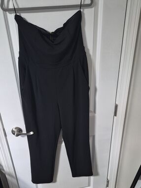 Express Black Strapless Romper Jumpsuit